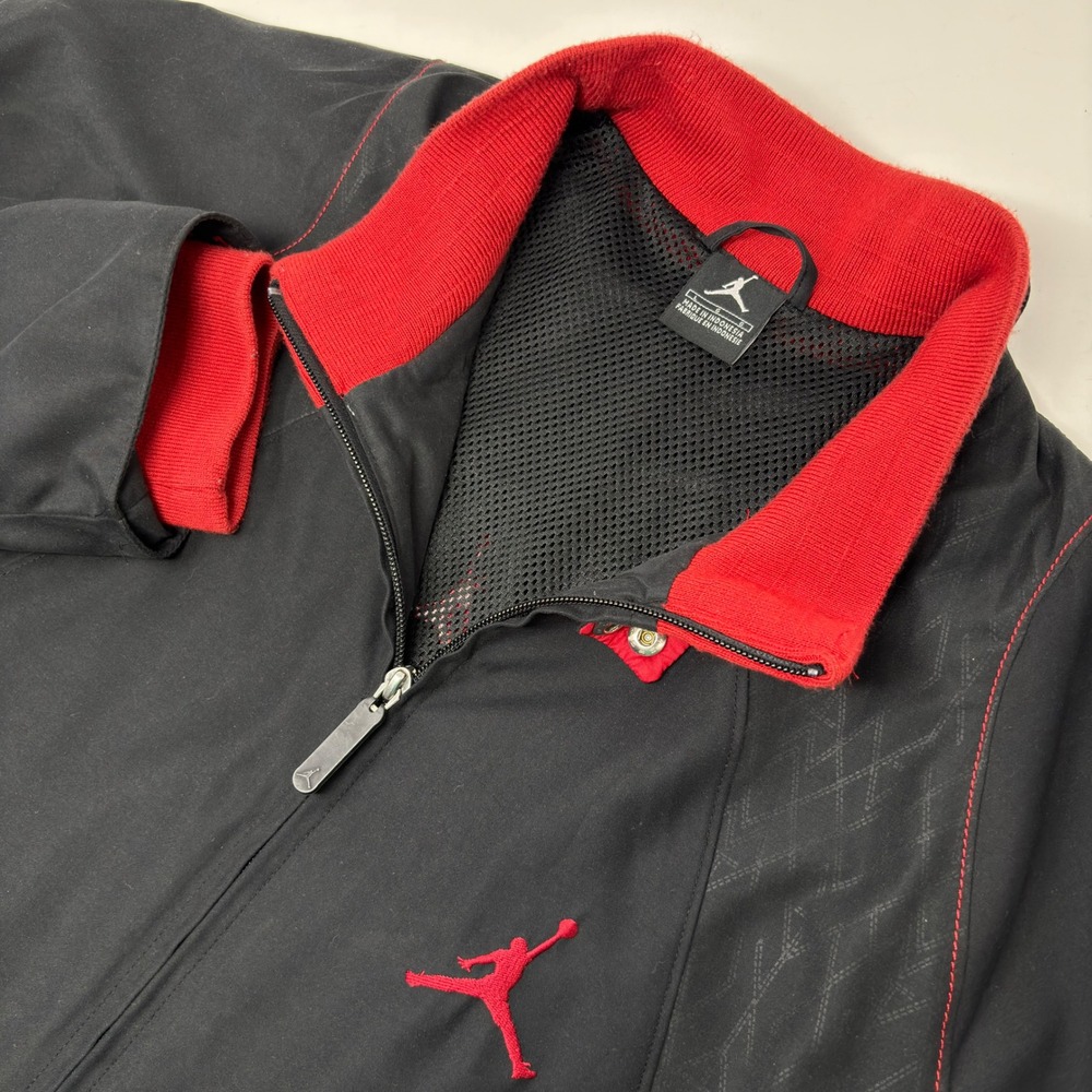 Air Jordan 23 Jacket Men L Black Red 23rd Anniversary Full Zip 253141-010